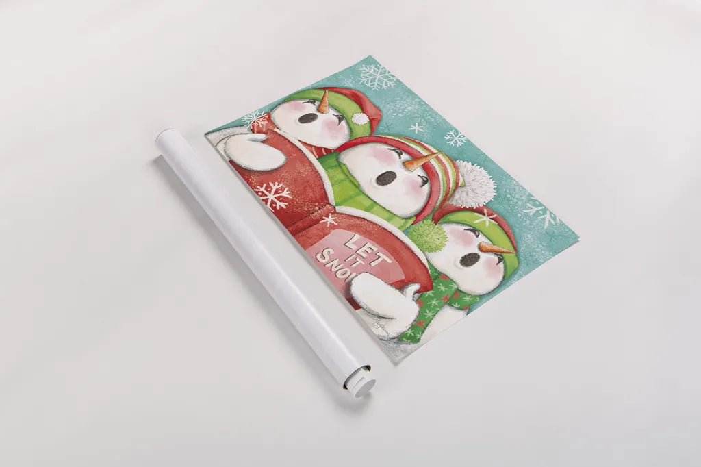 Let it Snow IV Eyes Open by Mary Urban. shown as a rolled paper print. Available as archival giclee rolled canvas, fine art paper, or poster print. SKU 45900i.