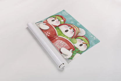 Let it Snow IV Eyes Open by Mary Urban. shown as a rolled paper print. Available as archival giclee rolled canvas, fine art paper, or poster print. SKU 45900i.