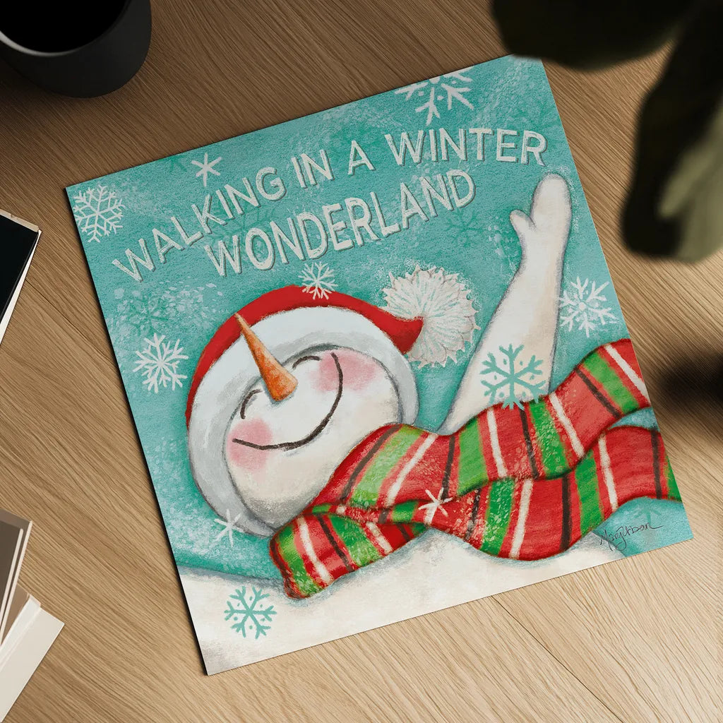 Let it Snow V by Mary Urban. Shown as a detailed flat fine art print, highlighting archival giclee quality. Available as an archival giclee rolled canvas, fine art paper, or poster print. SKU 45311a.