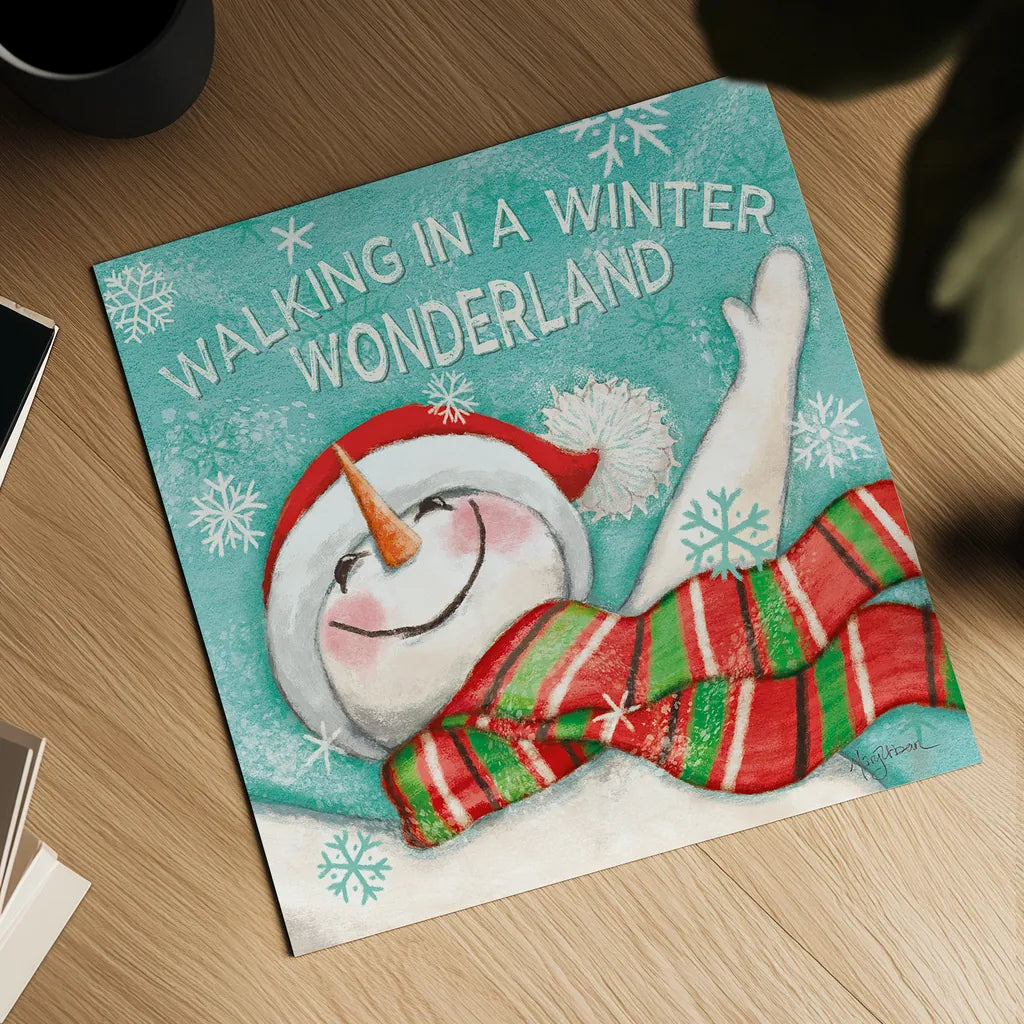 Let it Snow V Eyes Open by Mary Urban. Shown as a detailed flat fine art print, highlighting archival giclee quality. Available as an archival giclee rolled canvas, fine art paper, or poster print. SKU 46162a.