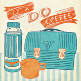Let's Do Coffee Orange by Mary Urban. SKU 36499a. Archival Giclee Fine art print for wall decor.