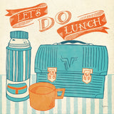 Lets Do Lunch Orange by Mary Urban. SKU 30510a. Archival Giclee Fine art print for wall decor.