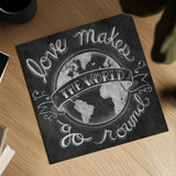 Love Makes by Mary Urban. Shown as a detailed flat fine art print, highlighting archival giclee quality. Available as an archival giclee rolled canvas, fine art paper, or poster print. SKU 18641a.