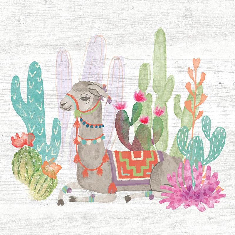 Lovely Llamas I by Mary Urban. SKU 38792a. Archival Giclee Fine art print for wall decor.
