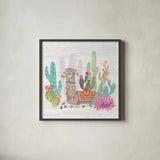 Lovely Llamas I by Mary Urban. Shown in a sleek black glass frame for a contemporary gallery look. Available as an archival giclee rolled canvas, fine art paper, or poster print. SKU 38792a.