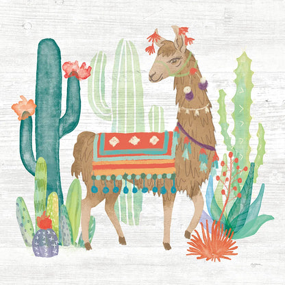 Lovely Llamas III by Mary Urban. SKU 38794a. Archival Giclee Fine art print for wall decor.