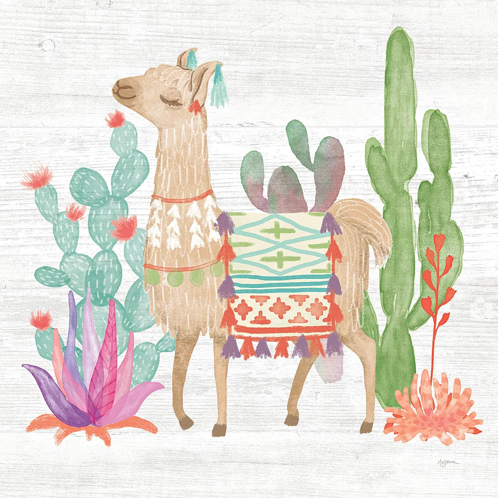 Lovely Llamas IV by Mary Urban. SKU 38795a. Archival Giclee Fine art print for wall decor.