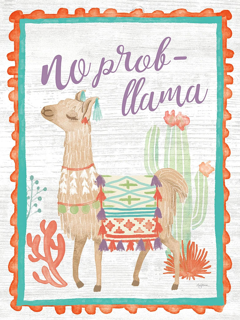 Lovely Llamas IV No Probllama by Mary Urban