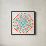 Lovely Llamas Mandala I by Mary Urban. Shown in a sleek black glass frame for a contemporary gallery look. Available as an archival giclee rolled canvas, fine art paper, or poster print. SKU 38797a.