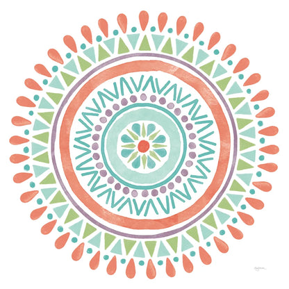 Lovely Llamas Mandala I on White by Mary Urban. SKU 39316a. Archival Giclee Fine art print for wall decor.
