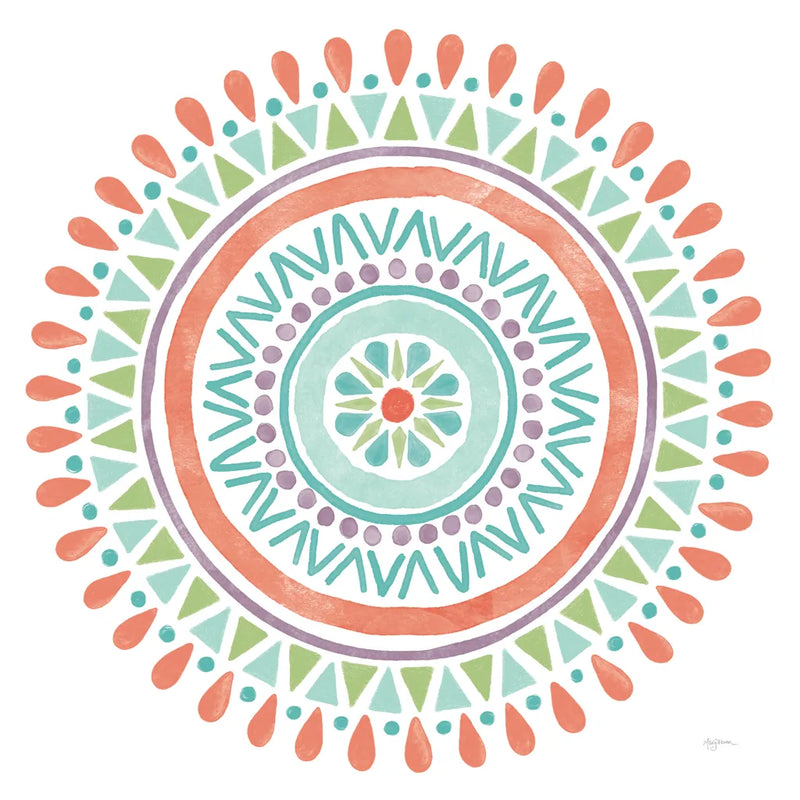 Lovely Llamas Mandala I on White by Mary Urban. SKU 39316a. Archival Giclee Fine art print for wall decor.