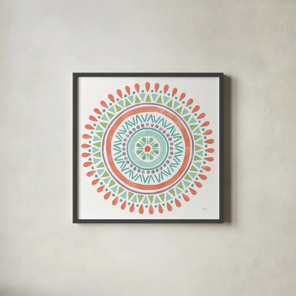 Lovely Llamas Mandala I on White by Mary Urban. Shown in a sleek black glass frame for a contemporary gallery look. Available as an archival giclee rolled canvas, fine art paper, or poster print. SKU 39316a.