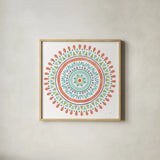 Lovely Llamas Mandala I on White by Mary Urban. Shown in a natural wood glass frame for a timeless modern aesthetic. Available as an archival giclee rolled canvas, fine art paper, or poster print. SKU 39316a.
