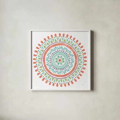 Lovely Llamas Mandala I on White by Mary Urban. Shown in a crisp white glass frame for a clean and minimalist style. Available as an archival giclee rolled canvas, fine art paper, or poster print. SKU 39316a.