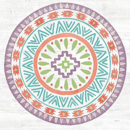 Lovely Llamas Mandala II by Mary Urban. SKU 38798a. Archival Giclee Fine art print for wall decor.