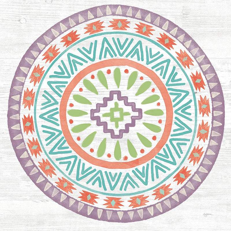 Lovely Llamas Mandala II by Mary Urban. SKU 38798a. Archival Giclee Fine art print for wall decor.