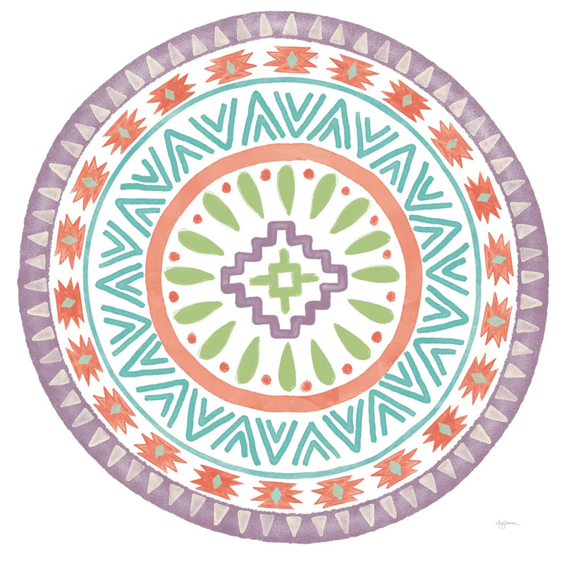 Lovely Llamas Mandala II on White by Mary Urban. SKU 39317a. Archival Giclee Fine art print for wall decor.