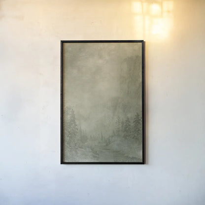 Misty Yonder I by Mary Urban. shown as a paper print in a black flame. Available as a archival giclee rolled canvas, fine art paper, or poster print. SKU 85245h.