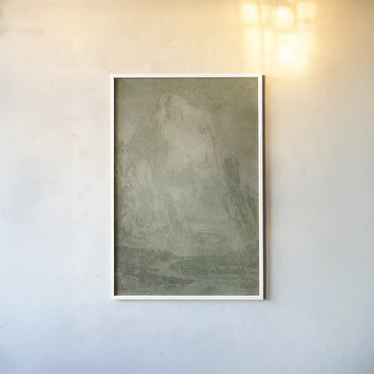 Misty Yonder IV by Mary Urban. shown as a paper print in a white frame. Available as a archival giclee rolled canvas, fine art paper, or poster print. SKU 85248h.