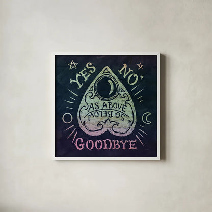 Mystical Halloween Jewel II by Mary Urban. Shown in a crisp white glass frame for a clean and minimalist style. Available as an archival giclee rolled canvas, fine art paper, or poster print. SKU 42007a.