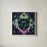 Mystical Halloween Jewel IV by Mary Urban. Shown in a crisp white glass frame for a clean and minimalist style. Available as an archival giclee rolled canvas, fine art paper, or poster print. SKU 42009a.