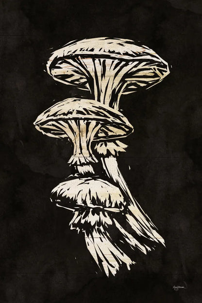 Mystical Halloween Mushrooms I by Mary Urban. SKU 90046h. Archival Giclee Fine art print for wall decor.