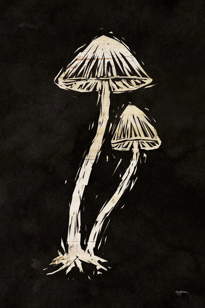 Mystical Halloween Mushrooms II by Mary Urban. SKU 90047h. Archival Giclee Fine art print for wall decor.