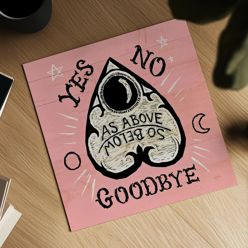 Mystical Halloween Pink II by Mary Urban. Shown as a detailed flat fine art print, highlighting archival giclee quality. Available as an archival giclee rolled canvas, fine art paper, or poster print. SKU 42011a.