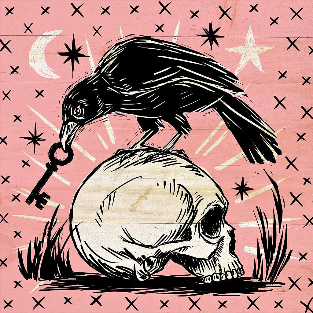 Mystical Halloween Pink V by Mary Urban. SKU 48093a. Archival Giclee Fine art print for wall decor.