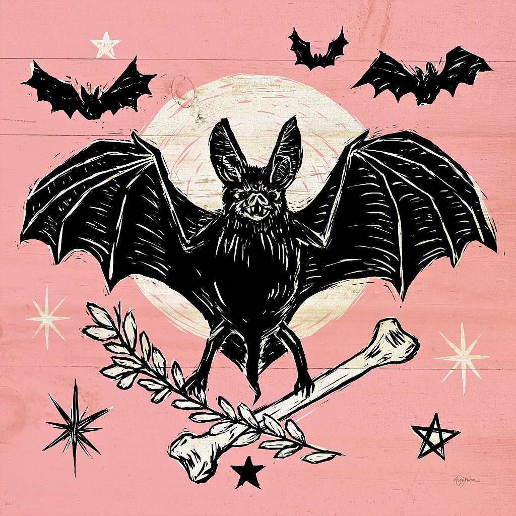 Mystical Halloween Pink VI by Mary Urban. SKU 48094a. Archival Giclee Fine art print for wall decor.