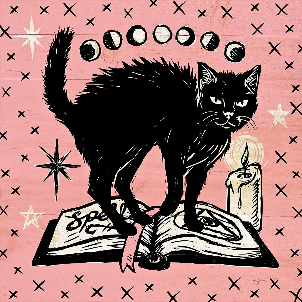 Mystical Halloween Pink VII by Mary Urban. SKU 48095a. Archival Giclee Fine art print for wall decor.