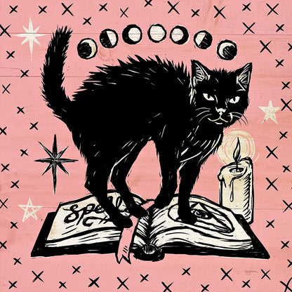 Mystical Halloween Pink VII by Mary Urban. SKU 48095a. Archival Giclee Fine art print for wall decor.