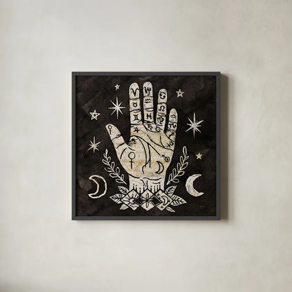 Mystical Halloween Wood I by Mary Urban. Shown in a sleek black glass frame for a contemporary gallery look. Available as an archival giclee rolled canvas, fine art paper, or poster print. SKU 42014a.