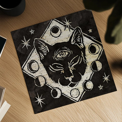 Mystical Halloween Wood IV by Mary Urban. Shown as a detailed flat fine art print, highlighting archival giclee quality. Available as an archival giclee rolled canvas, fine art paper, or poster print. SKU 42017a.