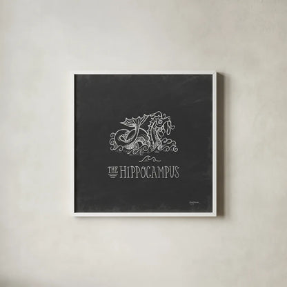 Mythical Map IV by Mary Urban. Shown in a crisp white glass frame for a clean and minimalist style. Available as an archival giclee rolled canvas, fine art paper, or poster print. SKU 30735a.