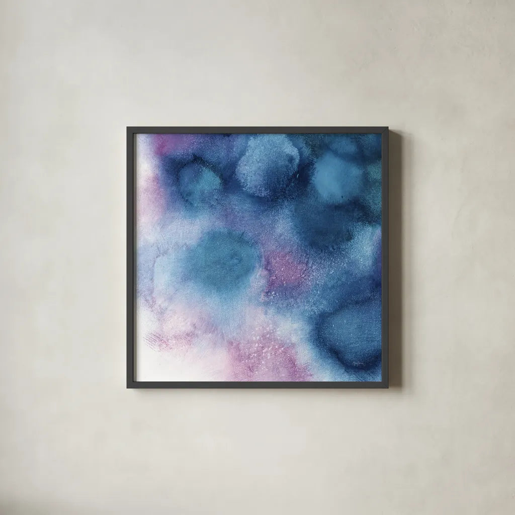 Nebula II Crop by Mary Urban. Shown in a sleek black glass frame for a contemporary gallery look. Available as an archival giclee rolled canvas, fine art paper, or poster print. SKU 35922a.