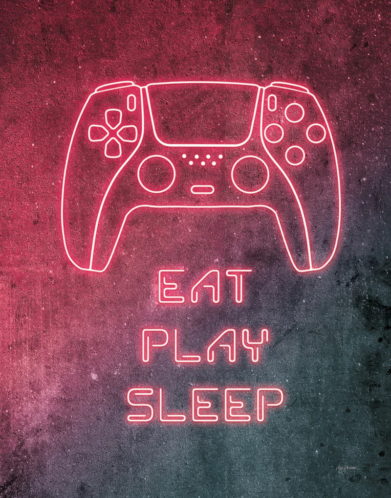 Neon Gamer I Red by Mary Urban