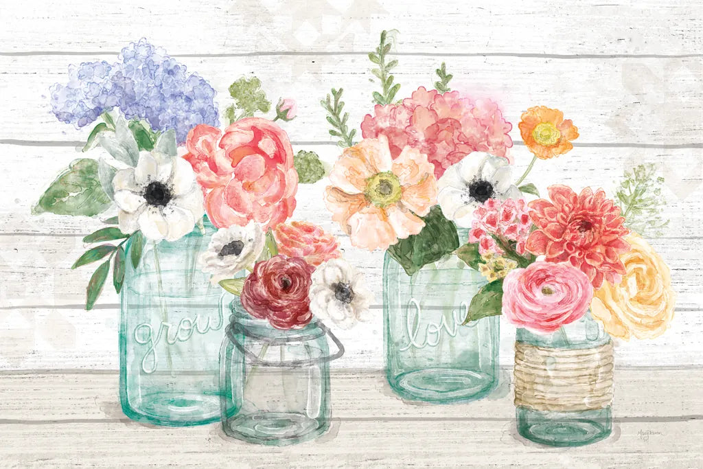 Pastel Flower Market I by Mary Urban. SKU 54116i. Archival Giclee Fine art print for wall decor.
