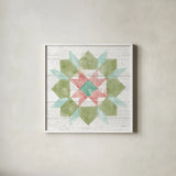 Pastel Flower Market IX by Mary Urban. Shown in a crisp white glass frame for a clean and minimalist style. Available as an archival giclee rolled canvas, fine art paper, or poster print. SKU 54124a.