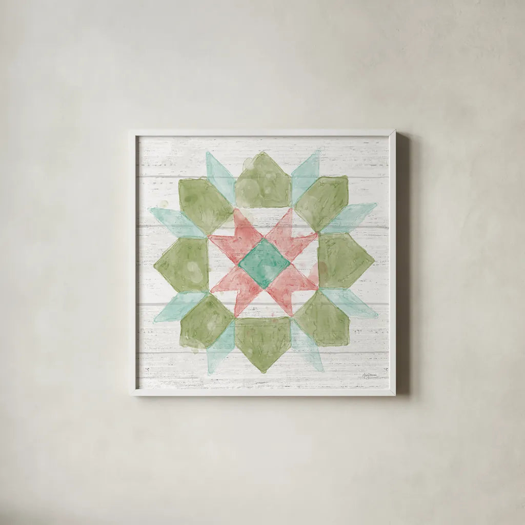 Pastel Flower Market IX by Mary Urban. Shown in a crisp white glass frame for a clean and minimalist style. Available as an archival giclee rolled canvas, fine art paper, or poster print. SKU 54124a.