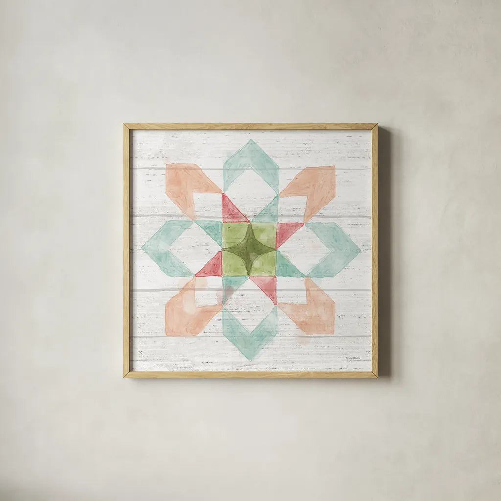 Pastel Flower Market VIII by Mary Urban. Shown in a natural wood glass frame for a timeless modern aesthetic. Available as an archival giclee rolled canvas, fine art paper, or poster print. SKU 54123a.