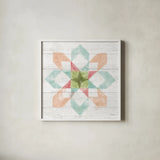 Pastel Flower Market VIII by Mary Urban. Shown in a crisp white glass frame for a clean and minimalist style. Available as an archival giclee rolled canvas, fine art paper, or poster print. SKU 54123a.