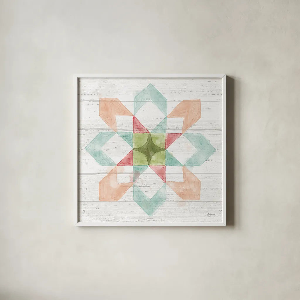 Pastel Flower Market VIII by Mary Urban. Shown in a crisp white glass frame for a clean and minimalist style. Available as an archival giclee rolled canvas, fine art paper, or poster print. SKU 54123a.