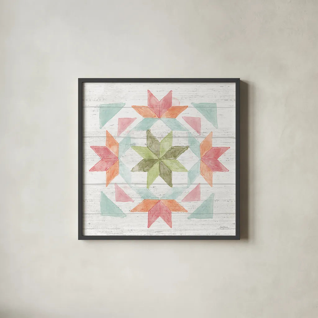 Pastel Flower Market XI by Mary Urban. Shown in a sleek black glass frame for a contemporary gallery look. Available as an archival giclee rolled canvas, fine art paper, or poster print. SKU 54126a.