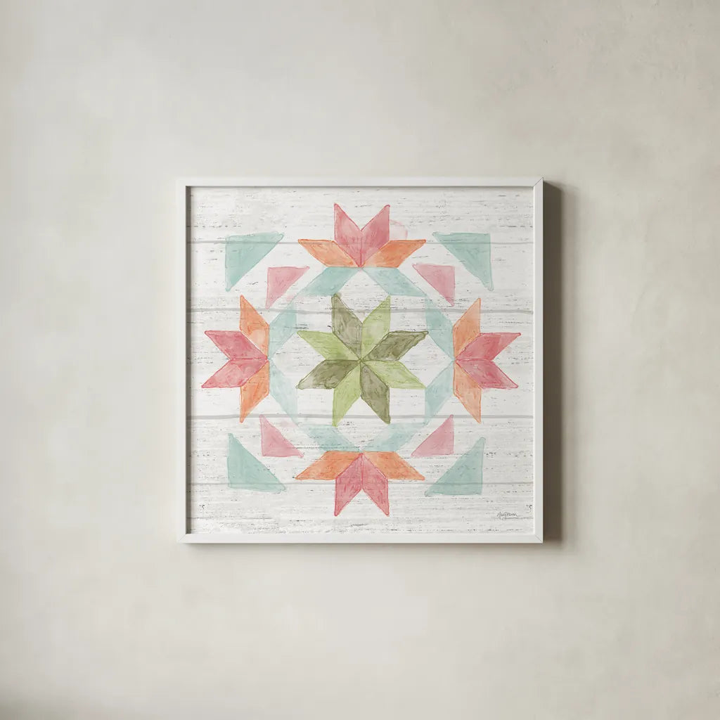 Pastel Flower Market XI by Mary Urban. Shown in a crisp white glass frame for a clean and minimalist style. Available as an archival giclee rolled canvas, fine art paper, or poster print. SKU 54126a.