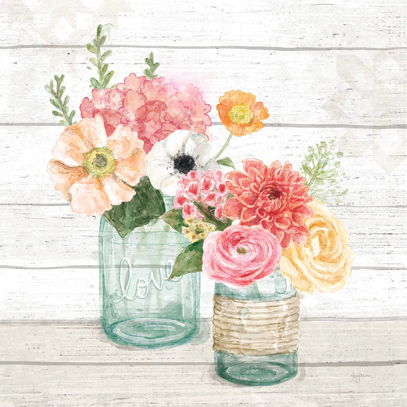 Pastel Flower Market XIII by Mary Urban. SKU 55295a. Archival Giclee Fine art print for wall decor.