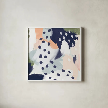 Pastel Life II Crop by Mary Urban. Shown in a crisp white glass frame for a clean and minimalist style. Available as an archival giclee rolled canvas, fine art paper, or poster print. SKU 48100a.