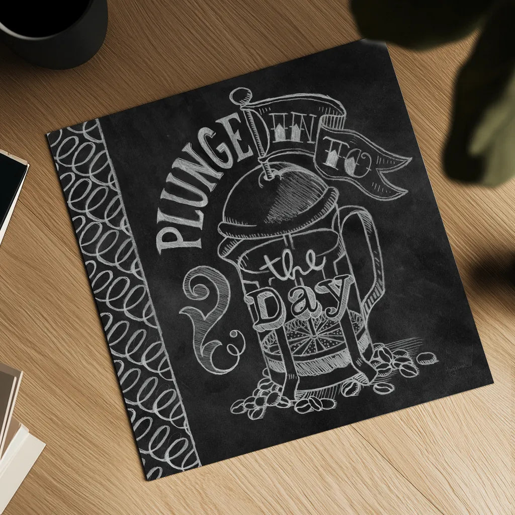 Plunge Into the Day by Mary Urban. Shown as a detailed flat fine art print, highlighting archival giclee quality. Available as an archival giclee rolled canvas, fine art paper, or poster print. SKU 19842a.