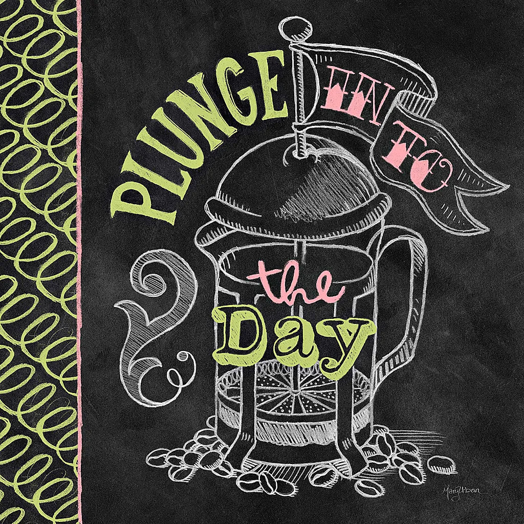 Plunge Into the Day Color by Mary Urban. SKU 38639a. Archival Giclee Fine art print for wall decor.