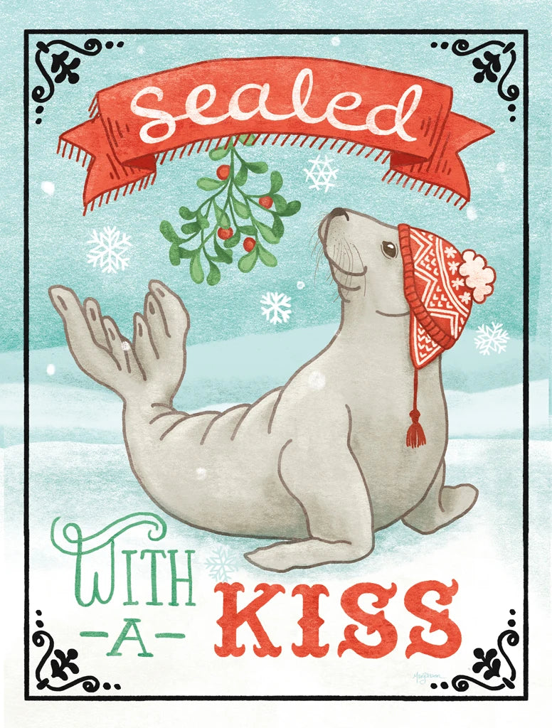 Polar Friends I Black Border by Mary Urban